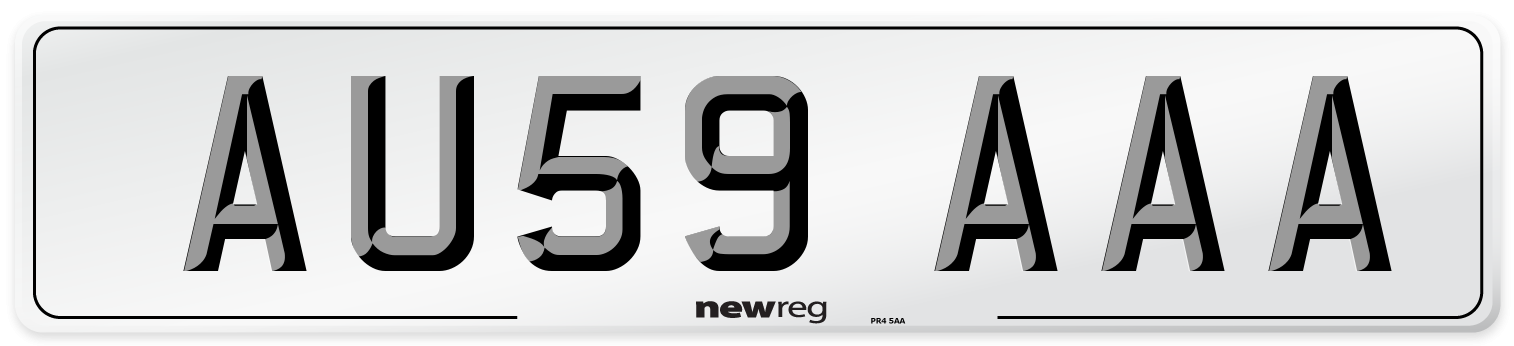 AU59 AAA Number Plate from New Reg